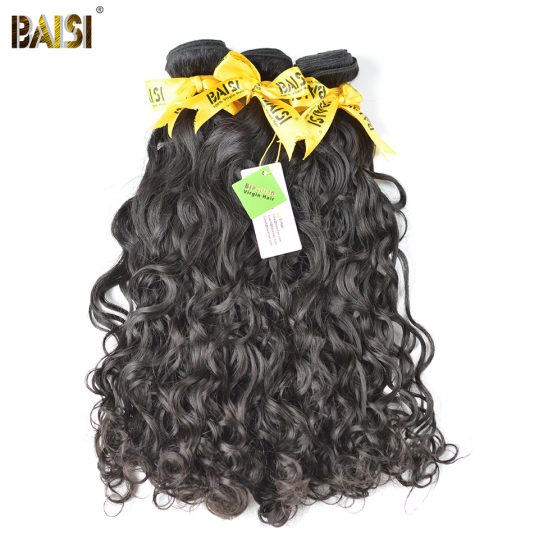 BAISI 100% Unprocessed Brazilian Virgin Hair Water Wave, Human Hair Bundles Natural Color Free Shipping