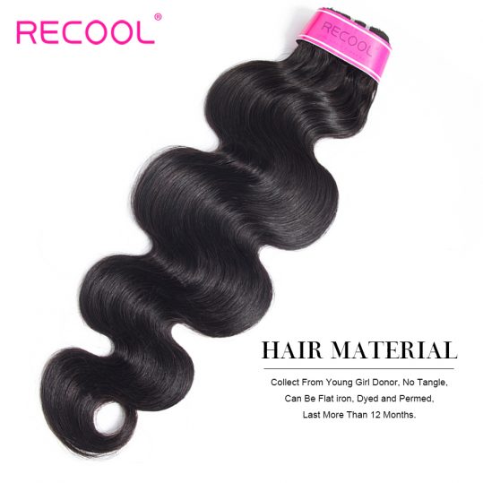 Brazilian Virgin Hair Body Wave Human Hair Bundles Recool Hair Natural Color 1 Piece Deals 100% Unprocessed Human Hair Weave
