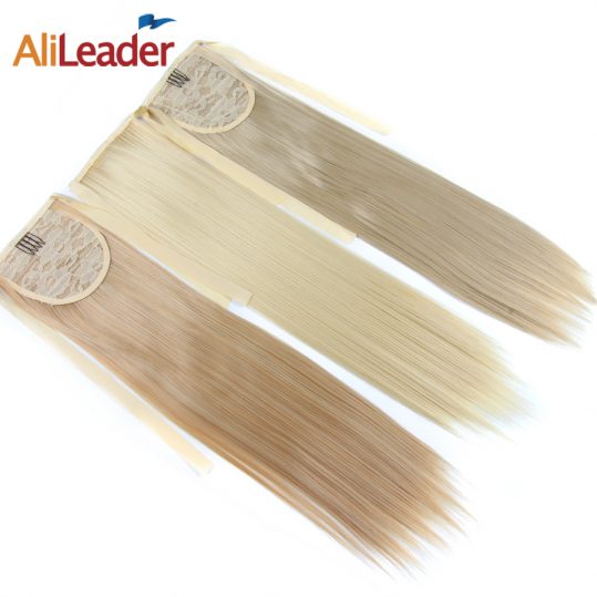 AliLeader False Hair Tail Hairpiece Ponytail Synthetic Tress of Hair 18" Long Straight Fake Ponytails Clip On Ponytail 10 Colors