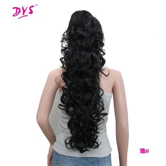 Deyngs 30inch Long Curly Ponytail Synthetic Claw In Pony Tail Hair Tress Extension Natural False Women Hairpiece Heat Resistant