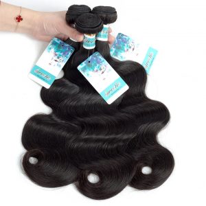 Sweetie Hair Products Brazilian Virgin Hair Body Wave Weave Bundles 1 Piece 100% Human Hair Extensions 100G Natural Color