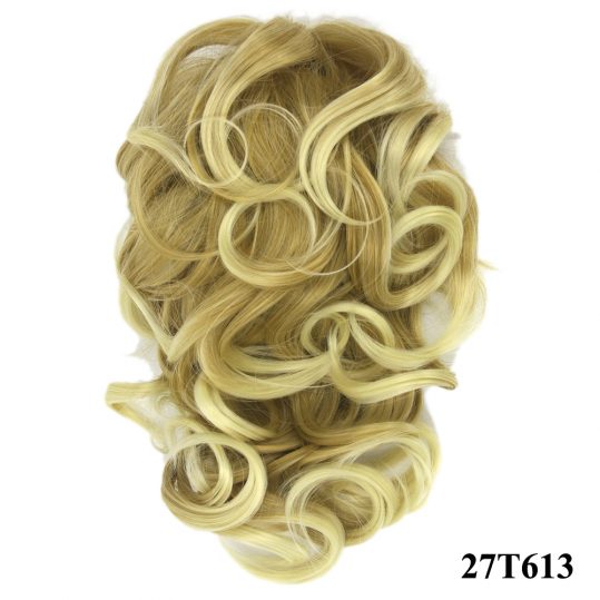 Soowee Curly Hairpiece Synthetic Hair Blonde Black Clip In Hair Extension Little Pony Tail Claw Ponytails