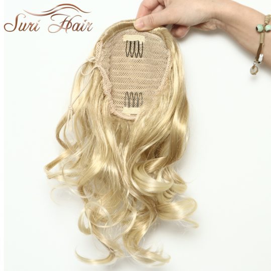Suri Hair Claw Clip Ponytail Curly Hair Extensions Women's Blonde Synthetic Hairpieces