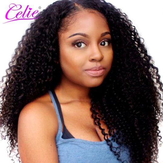 Celie Brazilian Kinky Curly Virgin Hair 100g One Piece Hair Bundles Natural Color 100% Unprocessed Human Hair Weave Bundles
