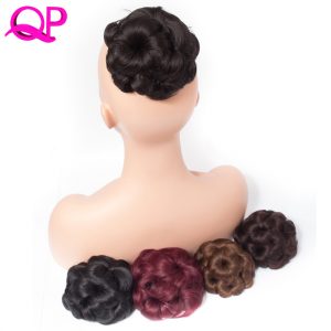 Qp Hair 9 Flowers Curly Synthetic Claw Ponytails Heat Resistant Hair Ponytail Natural Fake Hairpiece Ponytail