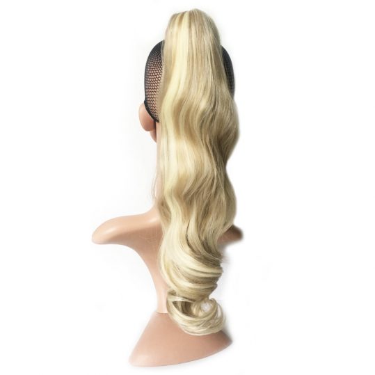 [DELICE] 22inch Blonde Brown Wavy Pony tail High Temperature Fiber Synthetic Hair Long Claw Ponytails