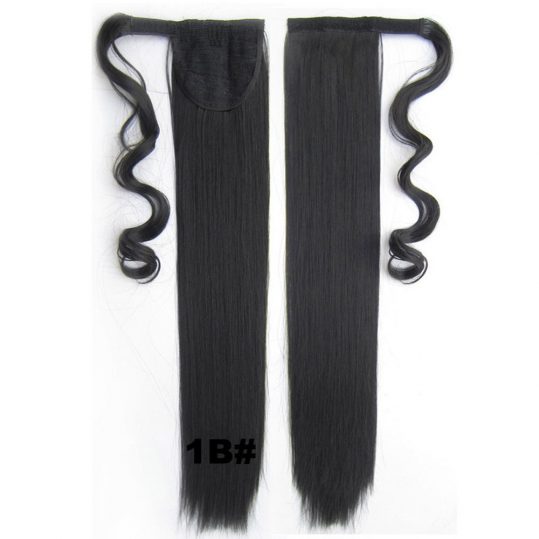 Amir Ponytail Hair Extensions Heat Resistant Synthetic Fiber Hairpieces Long Straight False Hair Ponytails with Megic tape