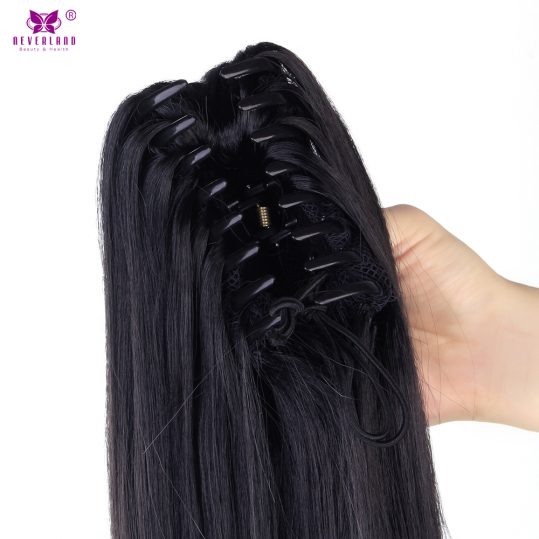 Neverland 20inch Women Claw Clip On Synthetic Ponytail Extensions 50CM Fake Wavy Ombre Rainbow Pony Tail Hair Piece 11 Colors