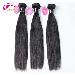 XBL HAIR Unprocessed Brazilian Virgin Hair Straight Human Hair Weaves 1Pc/lot Can Buy 3 or 4 Bundles Natural Color Can Be Dyed