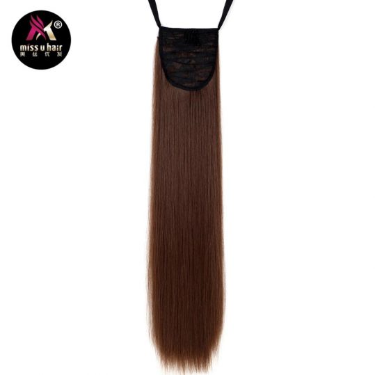 Miss U Hair 24" 60cm 18 Colors Long Straight Ribbon Ponytail Synthetic Clip in Ponytails hair extension