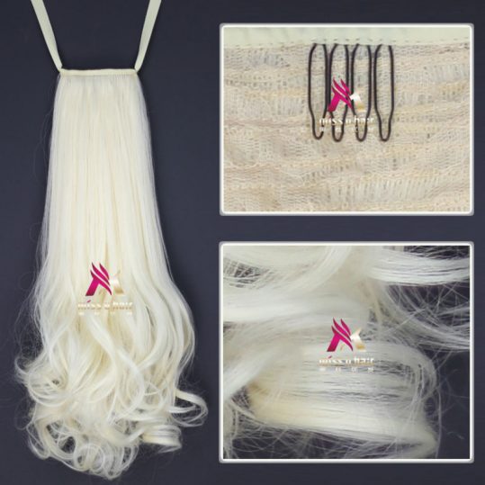 Miss U Hair 18" 45cm 110g Synthetic Ribbon Ponytail Long Curly Women Clip In Hair Extensions piece Ponytails