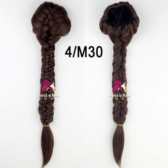 Miss U Hair 22" 55cm Women Synthetic Long Straight Braid Hairpiece Clip In on Ponytail Extension Can be ironed