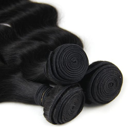 Luxurious Brazilian Virgin Hair Body Wave 100% Unprocessed Human Hair Bundles Double Weft Natural Color 100g/PC