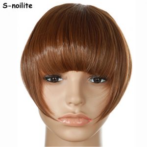 S-noilite Real thick Natural Bang False Hair Bangs black brown blonde auburn red Clip In on Synthetic Hair Fringe