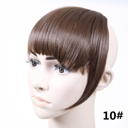 jeedou Synthetic Hair Bangs 2Clips Clip In Hair Extension 30g Black Brown Blonde 18Colors Side symmetry Fringe Bangs Hairpieces