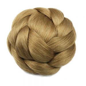 Soloowigs Heat Resistant Fiber Black/Light Brown/Blonde Women Synthetic Hair Buns Clip-in Chignons