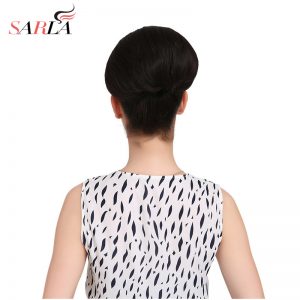 SARLA 1PC High Temperature Synthetic Hair Bun Bridal Hair Big Chignon Updo HairPieces Clip On Bun Extension Q9