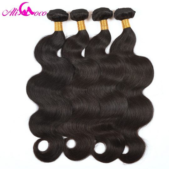 Ali Coco Hair Brazilian Body Wave Hair 1 Piece Natural Color 10-28 inch 100% Human Hair Bundles Non-Remy Hair Free Shipping