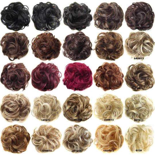 [DELICE] Women's Curly Chignon With Rubber Band Heat Resistance Synthetic Scrunchie Wrap Hair Ring