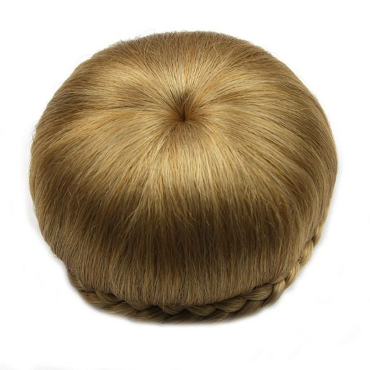 Soloowigs Heat Resistant Fiber Pure Color Women Braided Chignon Synthetic Hair Buns for the European and American