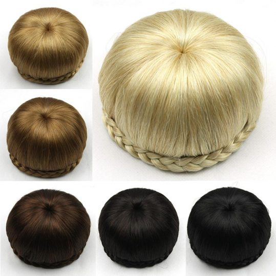 Soowee 6 Colors Synthetic Hair High Temperature Fiber Clip In Hair Braided Chignon Donut Roller Hairpieces Apple Shape Hair Bun