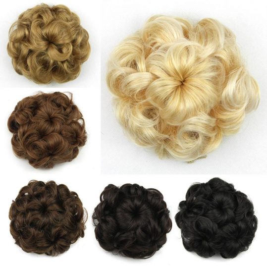 Soowee 5 colors High Temperature Fiber Synthetic Hair Chignon Synthetic Donut Roller Hairpieces Hair bun