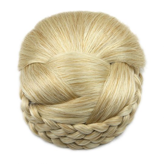 Soowee 6 Colors Knitted Braided Hair Chignon High Temperature Fiber Synthetic Hair Donut Fake Hair Bun