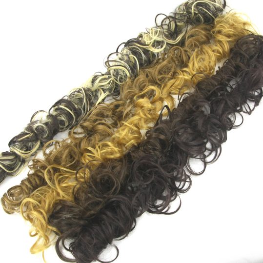 Soowee 80cm Long Synthetic Hair Bun Curly Hair Extension Headband Hair Donut Roller Hairband Scrunchie UPDO Hair Chignon