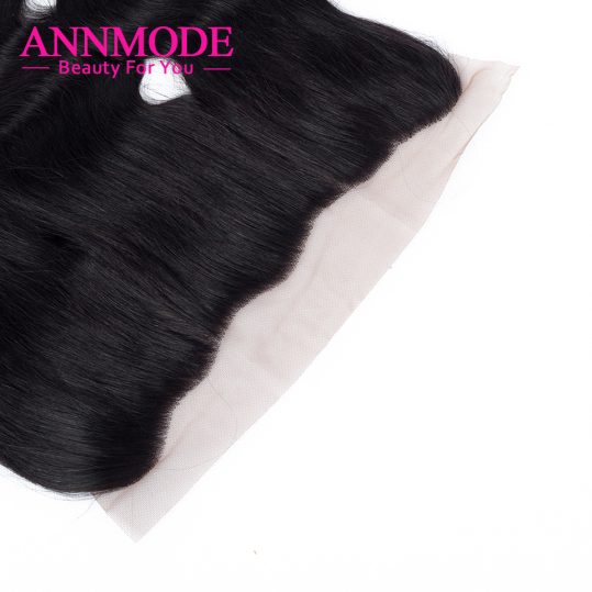Annmode Peruvian Body Wave A Pcs Lace Frontal Closure 13*4 Free Part Free Shipping 100% Non-Remy Human Hair Can Match 3 bundles