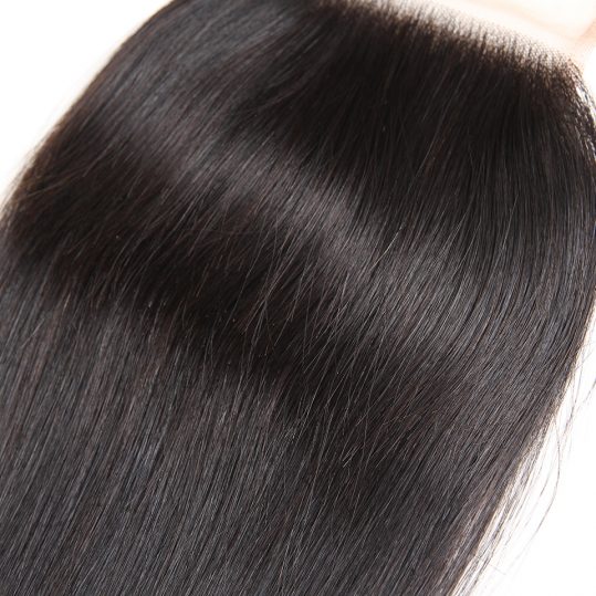 Karizma Straight Hair Lace Closure 4*4 100% Human Hair Weave Closures Free Part Natural Color 10-18inches Remy Hair