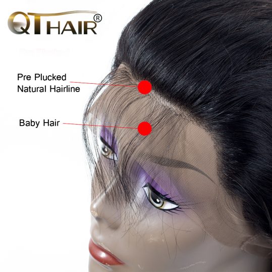 QThair Brazilian Straight Hair Lace Frontal Closure 13x4 Swiss Lace Ear To Ear Remy Human Hair Closure Can Match Bundles