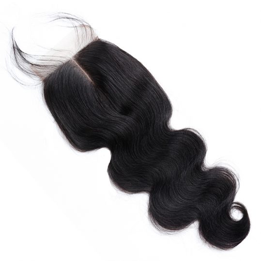 Peruvian Body Wave Lace Closure Remy Human Hair Bundles Closure With Baby Hair Middle Part Hand Tied BOL 1 Bundle Hair Closure