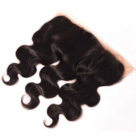 Luduna Hair Ear To Ear Lace Frontal Closure Free Part Brazilian Body Wave Non-remy Human Hair Bundles Natural Black Color