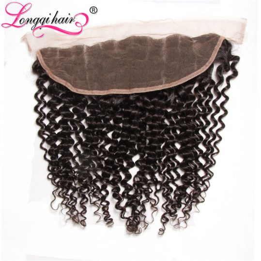 Longqi Hair Cambodian Curly Lace Frontal Closure Non Remy Hair Ear to Ear 13x4 100% Human Hair 10inches-20inches Free Shipping