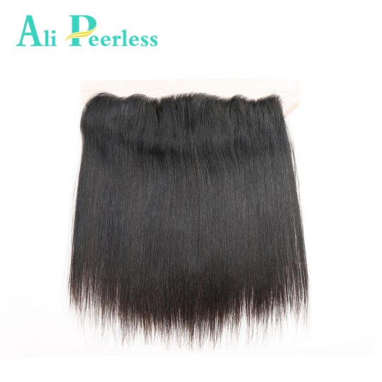 Ali Peerless Virgin Hair Straight Lace Frontal  13*4 Free Part Ear to Ear Closure 130% Destiny Free Shipping