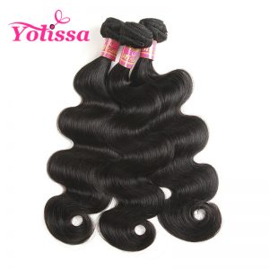 Yolissa 100% Human Hair Bundles 1 Piece Only Natural Black Brazilian Body Wave Hair Weaving 10-28 Inch Non-Remy Hair Free Ship