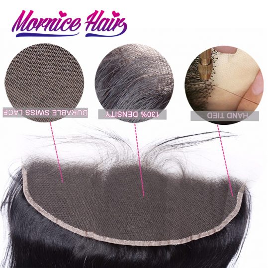 Straight Hair 13x4 Ear to Ear Lace Frontal Closure with Baby Hair Pre Plucked Frontal Closure Mornice Non Remy Hair Extensions