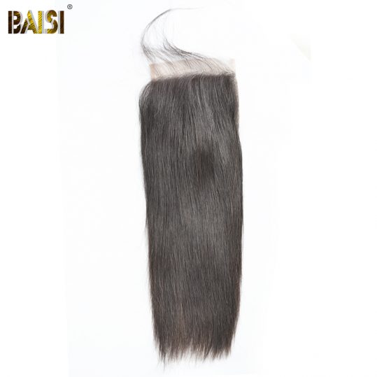 BAISI Peruvian Virgin Hair Lace Closure Straight hair 5*5 Closure Free Part Free Shipping