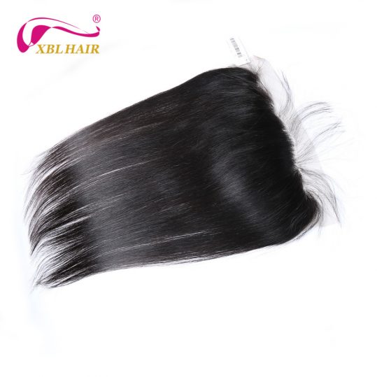 XBL HAIR 13x4 Lace Frontal Closure Free Part Straight Ear To Ear With Baby Hair Brazilian Remy Hair 10-20" Free Shipping