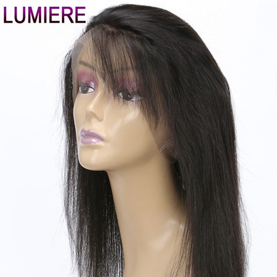 Lumiere Brazilian Straight Pre Plucked 360 Lace Frontal Closure With Baby Hair Adjustable Strap Can be Bleached Remy Human Hair