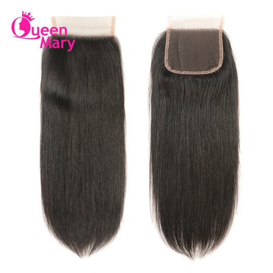 Queen Mary Peruvian Straight Hair Closure Non-Remy Hair Natural Color Lace Closure 100% Human Hair Free Part Free Shipping