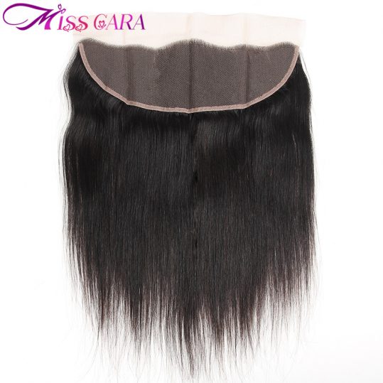Miss Cara Hair Brazilian Straight Hair Weave 13x4 Ear to Ear Lace Frontal Closure  Free Part  Remy Human Hair