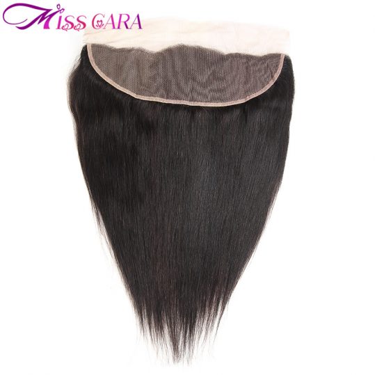 Miss Cara Hair Brazilian Straight Hair Weave 13x4 Ear to Ear Lace Frontal Closure  Free Part  Remy Human Hair