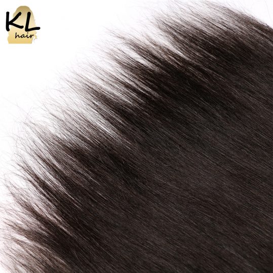 KL Hair Free Part 13x4 Ear To Ear Lace Frontal Closure Straight With Baby Hair Brazilian Human Remy Hair Closure Bleached Knots