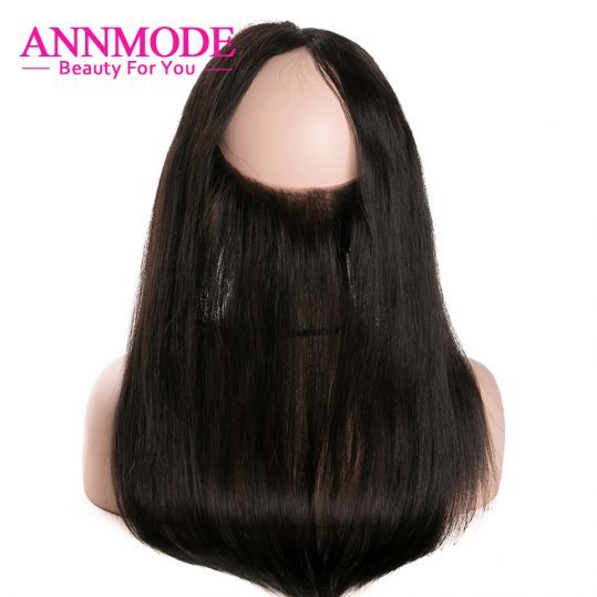 Malaysian Straight Hair 360 Lace Frontal Closure With Hair Extensions Natural Hirline Non-remy Human Hair