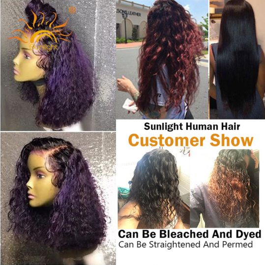 Sunlight Human Hair Brazilian Water Wave 100% Human Hair Weave Bundles Natural Hair Extensions 1B# Non Remy Hair 1pc Can Be Dyed