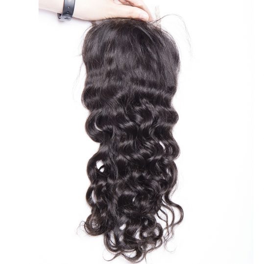 Lemoda Hair Brazilian Water Wave Lace Closure 130% Density Human Hair Extension top Closures free part Remy Hair Closure