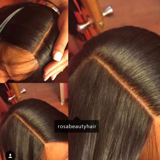 Rosabeauty Middle Part Silk Base Closure Brazilian Body Wave with Bleached Knots 100% Human Remy Hair