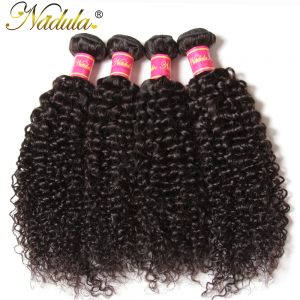 Nadula Hair Brazilian Curly Hair Weave 100% Human Hair Extension Can Mix Bundles Length Non Remy Hair Machine Double Weft