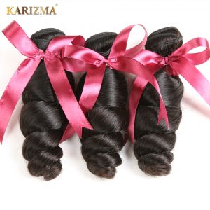 Karizma Brazilian Loose Wave Hair Extension 100% Human Hair Bundles Non Remy Hair Weave 1 Piece 8-28inch Natural Color Can Dyed